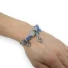 Pulsera de Dijes Clave de Sol Azul y Plateada | Colección Musical Moda Tendencia