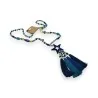 Collana lunga con stella sfumature blu