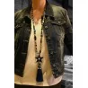 Collana Lunga con Stella Blu Navy e Nappine | Gioiello Bohémien Chic