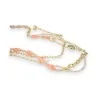 Collar Largo de Fantasía Multicapa | Bohemio Chic Rosa y Dorado 51cm
