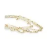 Multi-Strand Long Necklace in Gold & Beige | Elegant Fashion Jewelry