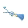 Bohemian Blue Long Necklace with Pendant and Tassels | Trendy Fashion