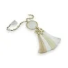 Collar Largo Árbol de la Vida Beige y Blanco | Joya Bohemia Chic