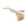 Bohemian Long Beige Necklace with Pendant and Tassels | Trendy Fashion
