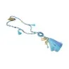 Collier Sautoir Bleu Méditerranée | Bijou Fantaisie avec Médaillon et Pompons