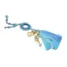 Collana Lunga Blu Mediterraneo | Gioiello Fantasia con Medaglione e Nappine