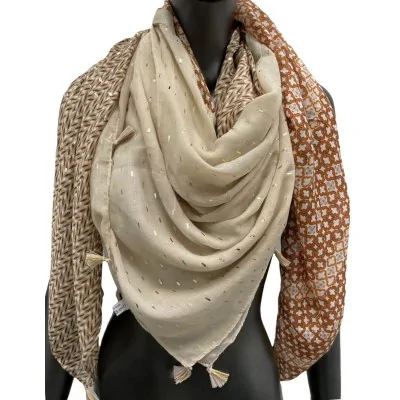 Foulard 4 faces patchwork...