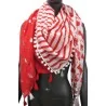 Vierseitiges rotes Patchwork-Halstuch mit Matrosenmuster und Katze