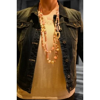 Collier sautoir 2 rangs...