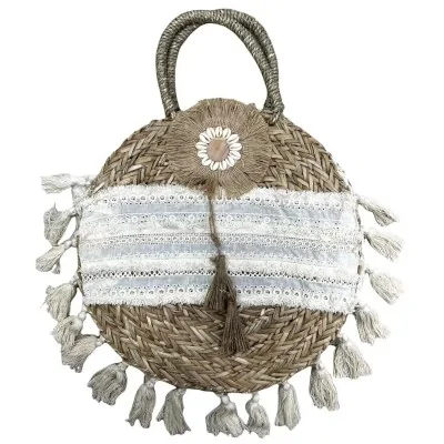 Sac Panier rond à dentelle...