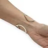 Bracelet Manchette Argenté Motif Losanges | Design Moderne & Ajustable