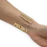 Brazalete Puño Notas Musicales Dorado | Joya Musical de Moda