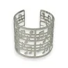 Silbernes Manschettenarmband mit Musiknoten