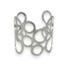 Bracelet Manchette Argenté Design Moderne | Bijou Tendance Ajustable