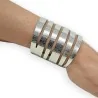Bracelet Manchette Argenté Style Ethnique | Bijoux Mode Tendance