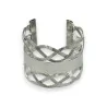 Bracelet Manchette Argenté Design Entrelacé | Bijou Tendance Femme