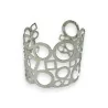 Bracelet Manchette Argenté | Design Géométrique Ajustable | Mode Tendance