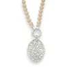 Collier Fantaisie Perles Nude & Médaillon Argenté | Mode Tendance Accessoires