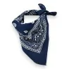 Bandana Bleu Marine 100% Coton - Accessoire Mode Polyvalent | Mode Tendance