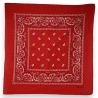 Bandana Rosso in Cotone con Motivo Paisley | Accessorio Moda Versatile 55x55cm