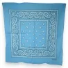 Bandana Azul Céu 100% Algodão - Acessório de Moda Versátil | Moda Tendência