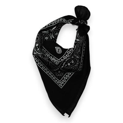 Schwarzes Baumwoll-Bandana - Vielseitiges Mode-Accessoire | Trendige Mode