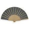 Black and White Polka Dot Fan | Elegant Vintage Fashion Accessory