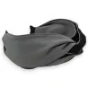 Wide two-tone headband in grey and black