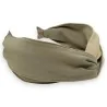 Wide two-tone headband in beige and taupe