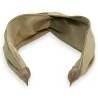 Breites zweifarbiges Stirnband in Beige und Taupe