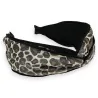 Diadema ancha de leopardo marrón y negro