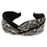 Cerchietto largo leopardato marrone e nero