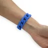 Bracciale a Catena in Resina Blu Royal con Medaglione Dorato | Moda Trendy