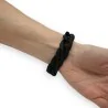 Resin Chain Bracelet Black & Gold Medallion | Trendy Fashion Jewelry for Women