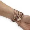 Doppelreihiges Armband mit Perlen in Puderrosa | Eleganter Modeschmuck