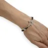 Pulseira elástica fina com estrela de strass