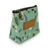 Monedero con Estampado de Conejos y Flores Verde Agua | Diseño Kawaii y Práctico