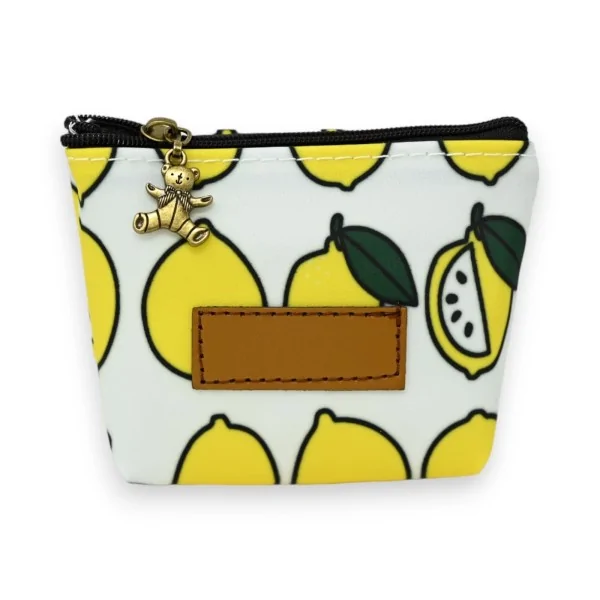 Monedero con estampado de limones