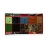 Carteira Patchwork de Couro Vermelho | Design Único e Elegante | Moda Tendência