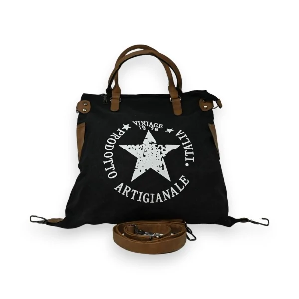 Bolsa de Mão Vintage Star Preta