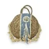Sac rond en paille bohème Sofia | Accessoire d'été élégant et naturel