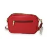 Red multi-pocket elegant shoulder bag | Chic urban fashion accessory