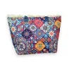 Multicolored Geometric Pattern Nylon Tote Bag | Modern Bohemian Design