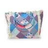 Sac Cabas Patchwork en Nylon - Design Unique Rose et Bleu | Mode Tendance