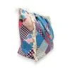 Borsa Shopper Patchwork in Nylon - Design Unico Rosa e Blu | Moda Trendy