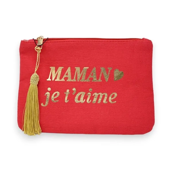 Bolso de algodón rojo Mamá te quiero