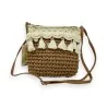 Sac bandoulière bohème en paille avec macramé et pompons | Mode Tendance