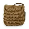 Bolsa tiracolo boêmia de palha com macramê e pompons | Moda Tendência