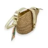Bolsa tiracolo boêmia de palha e ouro | Acessório de moda de verão | Moda Tendência