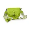 Bolsa tiracolo arredondada verde-limão